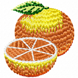 Orange Embroidery Design 11